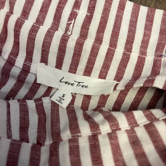 Love Tree Striped Paper Bag Shorts - Picture 5 of 12